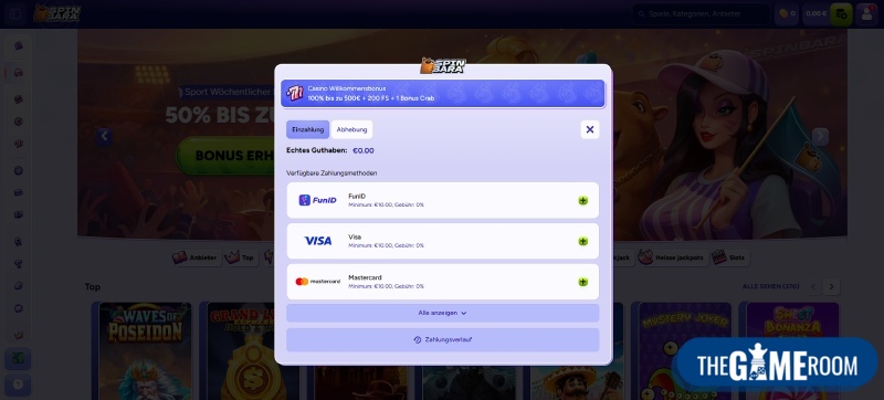 Einzahlung im neuem Casino in Deutschland