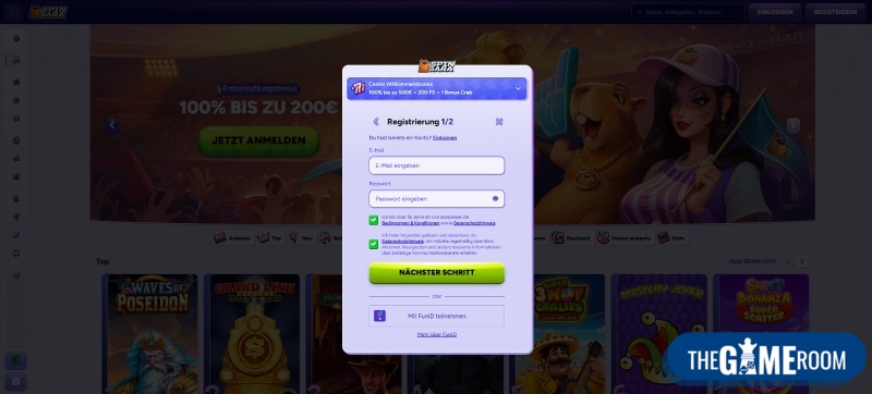 Registrierung im neuem Online-Casino