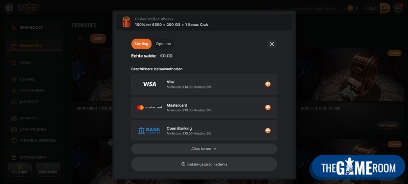 Storten bij €1 storting casino
